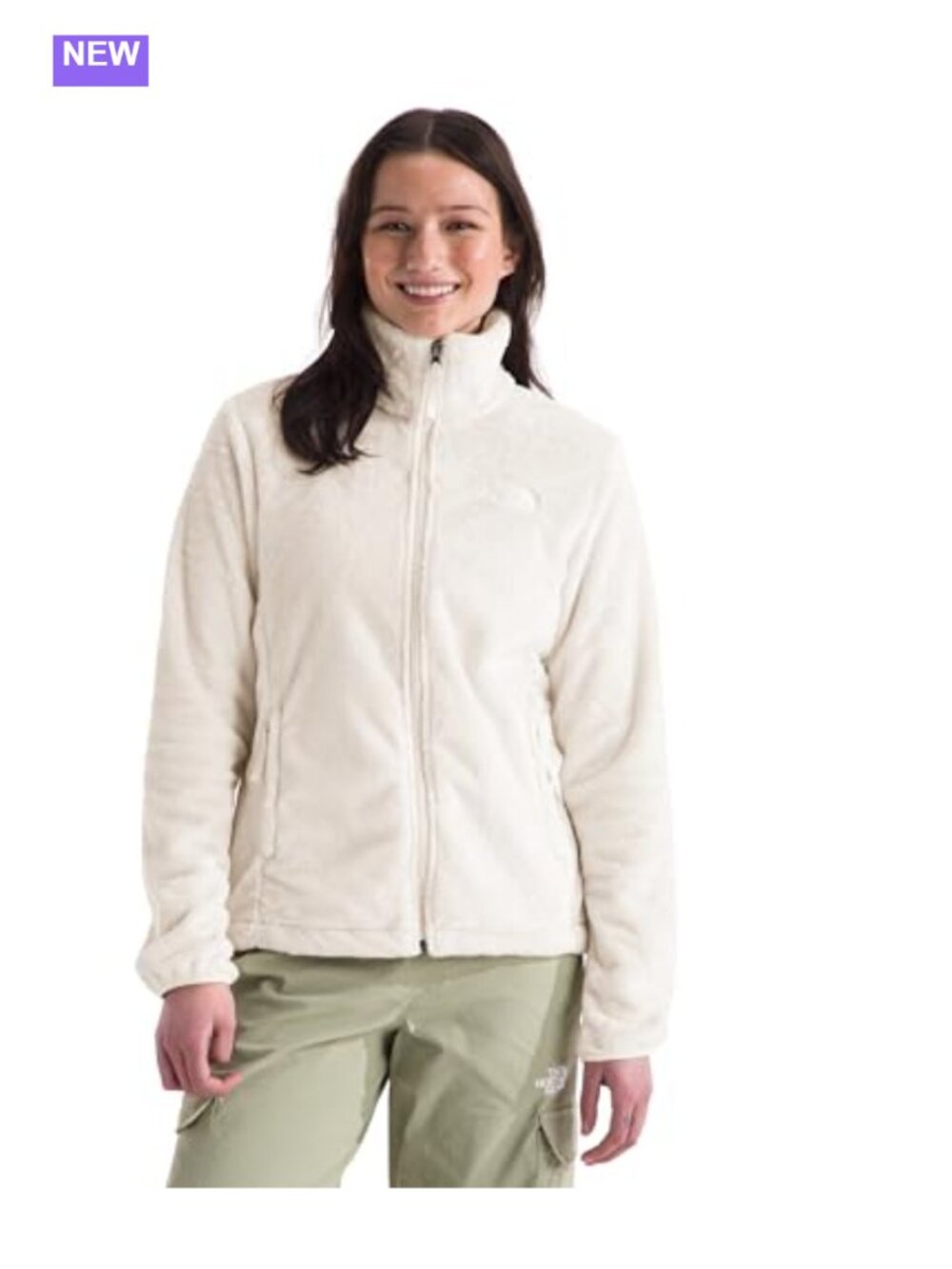 Plus Size Soft Fleece Zip-Up Jacket with Stand Collar and Pockets